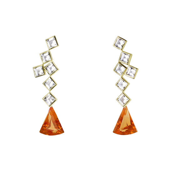 Load image into Gallery viewer, Crosswalk Earrings with Detachable Alexandrite Drops
