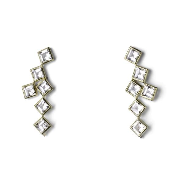 Crosswalk Earrings with Detachable Alexandrite Drops