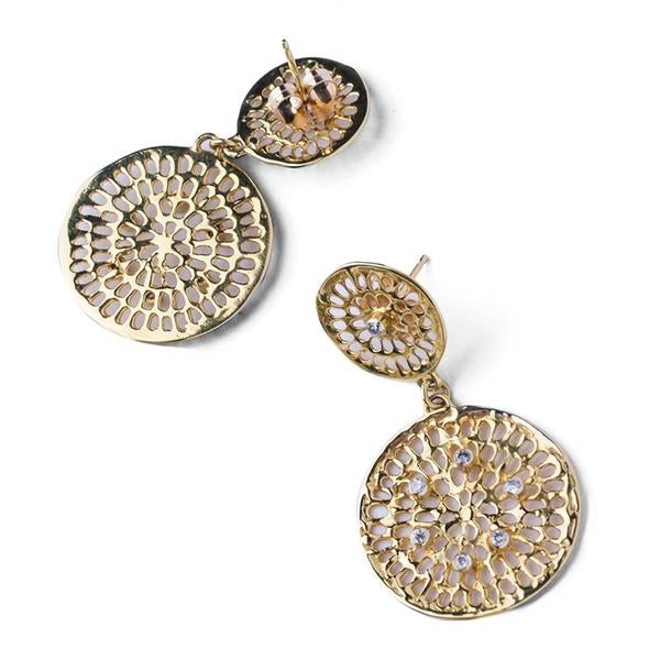 Double Diamond Pinwheel Earrings