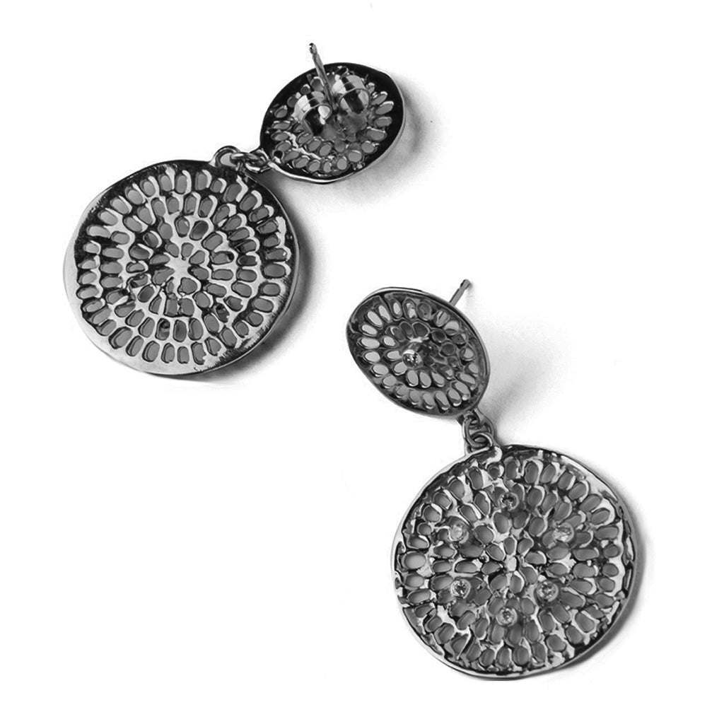 Double Diamond Pinwheel Earrings