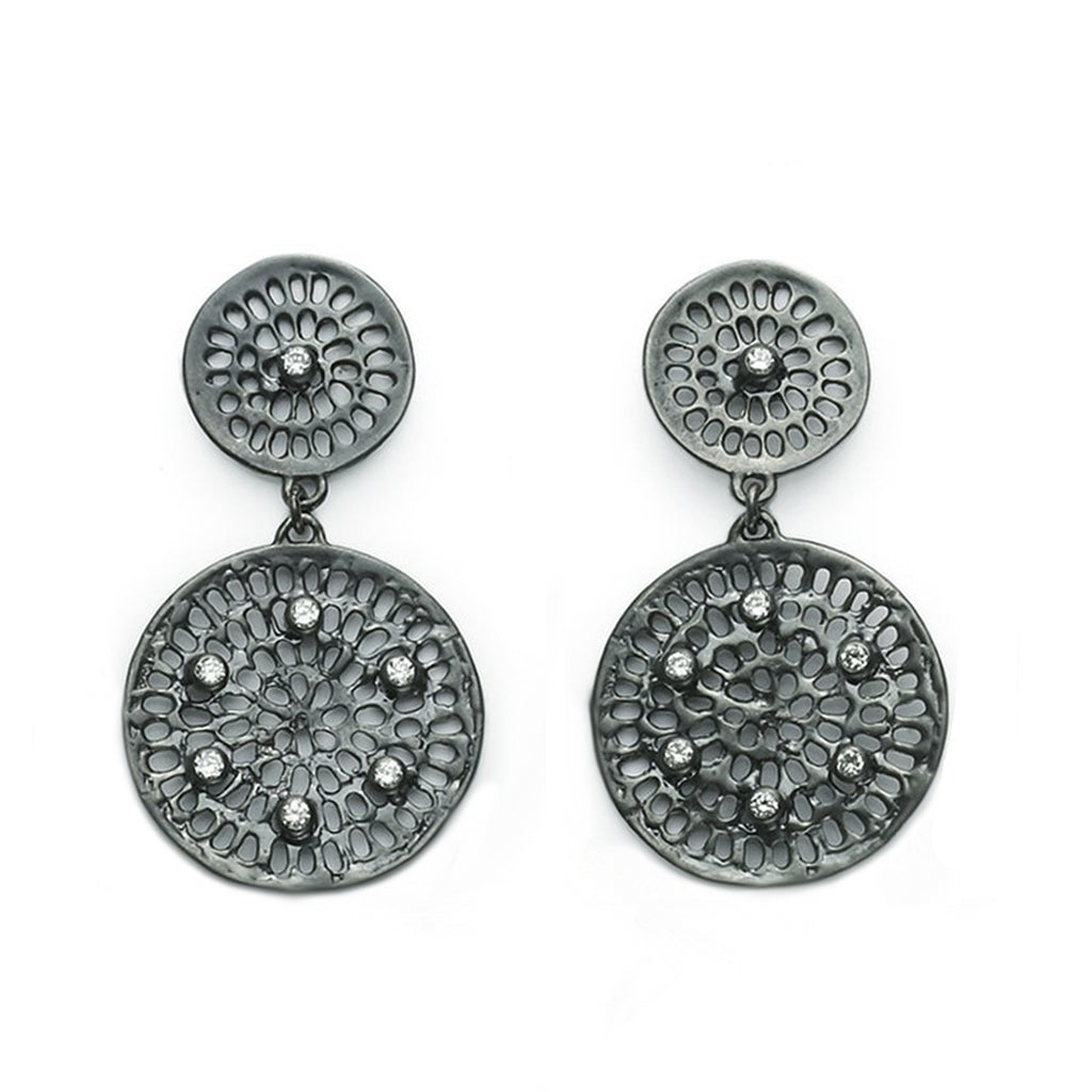 Double Diamond Pinwheel Earrings