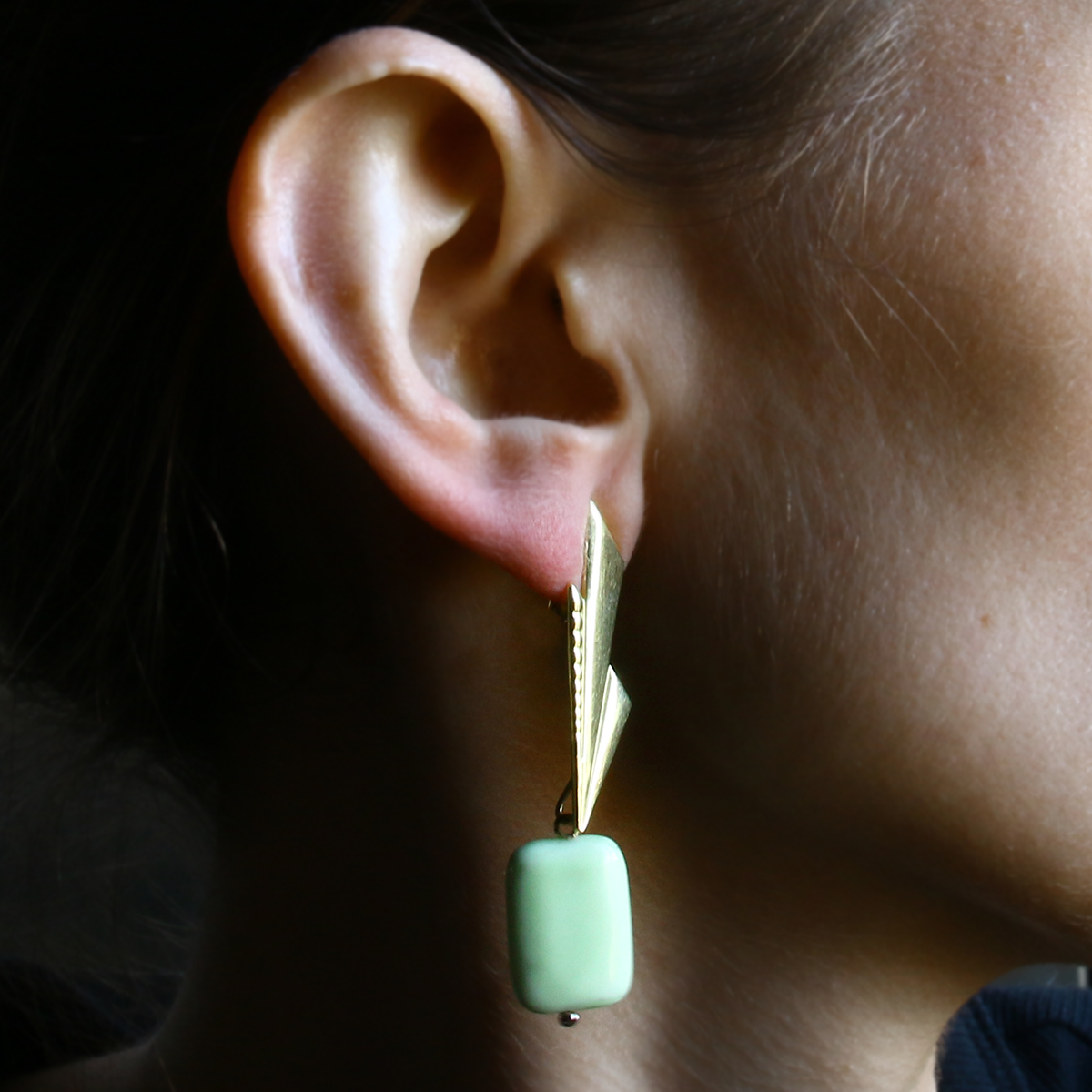 Dakota Clip Earrings with Detachable Serpentine Drops