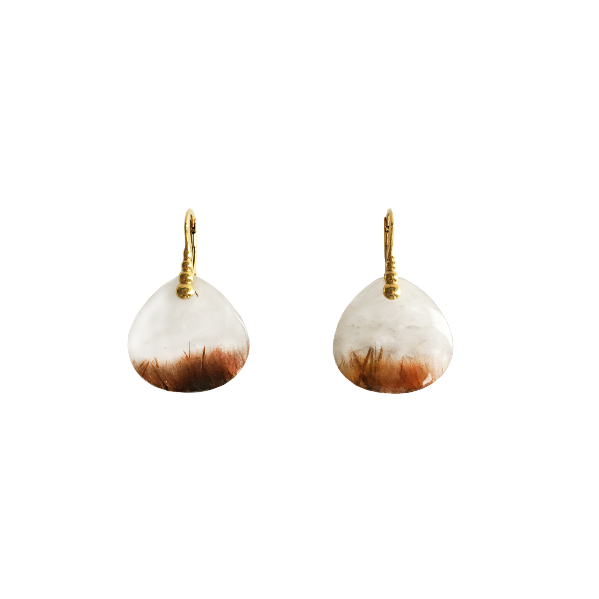 Load image into Gallery viewer, Ombre Rutilated Quartz Earrings
