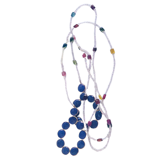 Load image into Gallery viewer, Festive Sapphire Lariat
