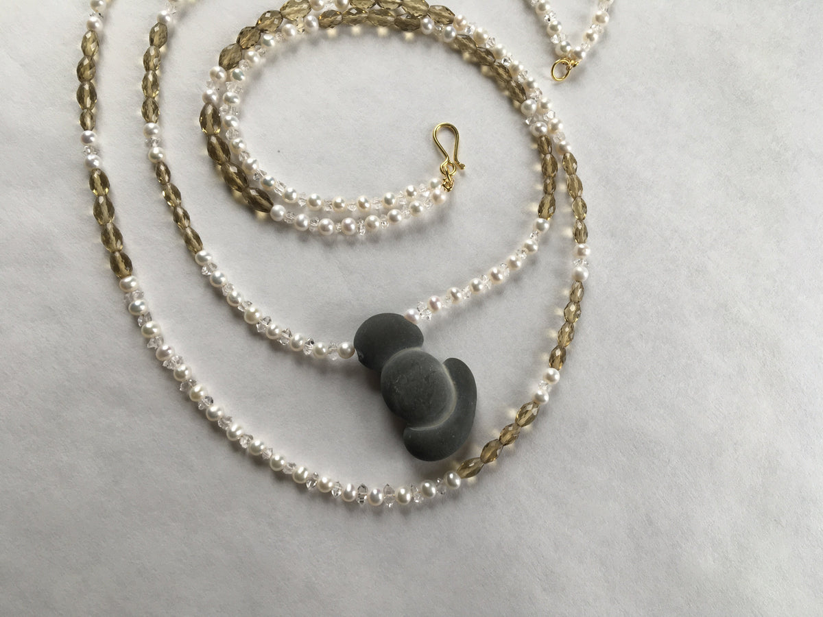 2-Strand Goddess Stone Necklace