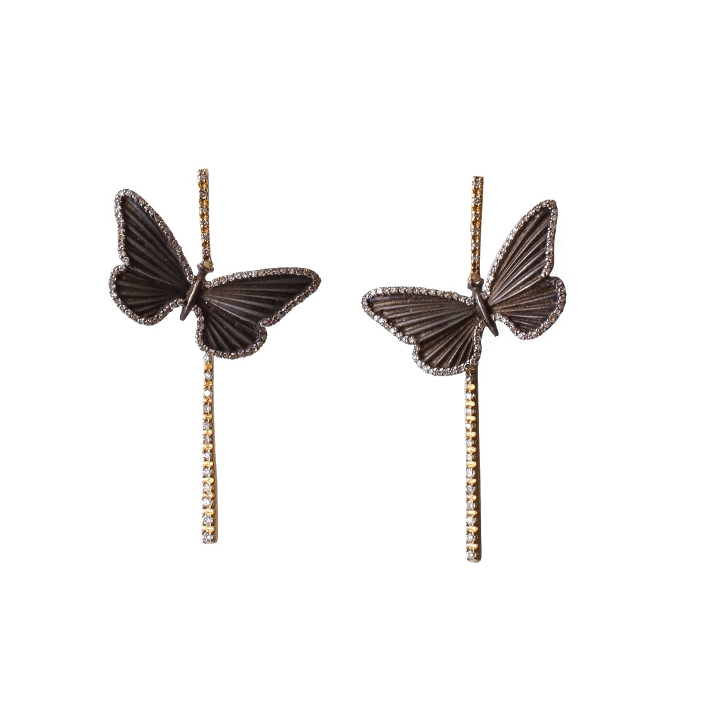 Diamond Butterfly Earrings