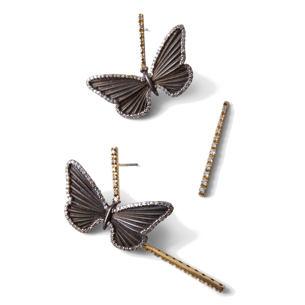 Diamond Butterfly Earrings