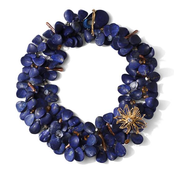 Lapis Wish Petal Necklace