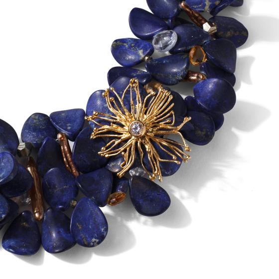 Lapis Wish Petal Necklace