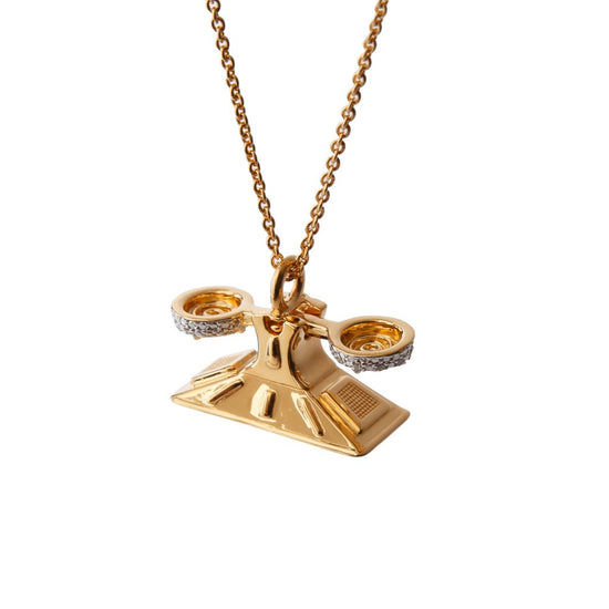 Equal Pay For Equal Work gold-plated Scale necklace by Pavé The Way® Jewelry