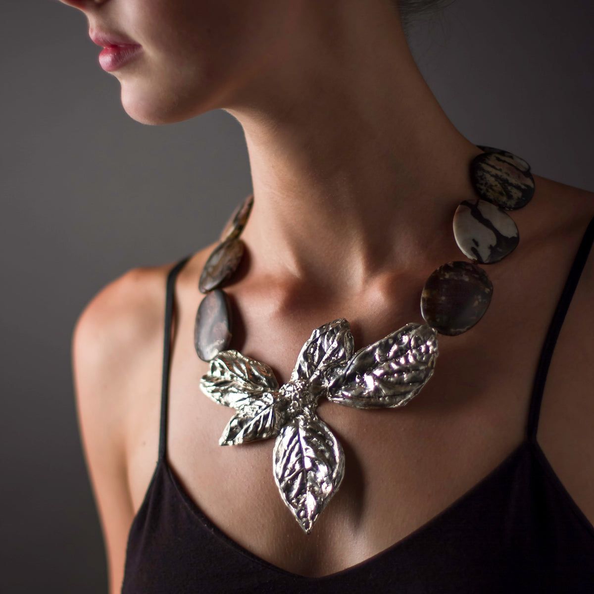 Basil Leaf Necklace