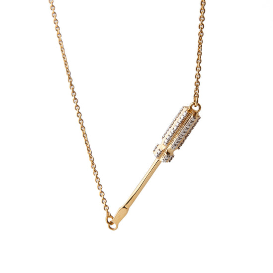 Grace With Grip gold-plated Screwdriver necklace by Pavé The Way® Jewelry