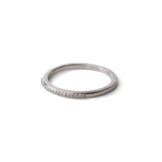 Sterling silver diamond stackable band by Pavé The Way® Jewelry