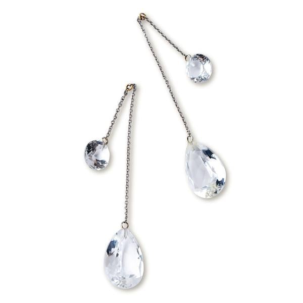 Madison Earrings with Detachable White Topaz Drops