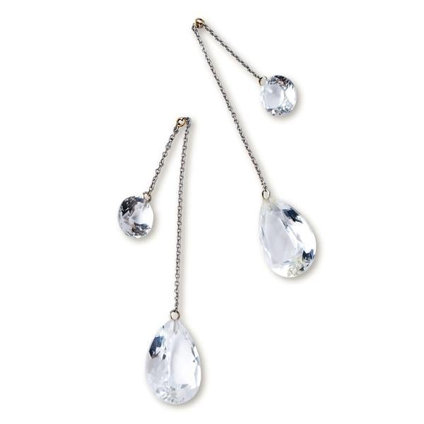 Load image into Gallery viewer, Madison Earrings with Detachable White Topaz Drops
