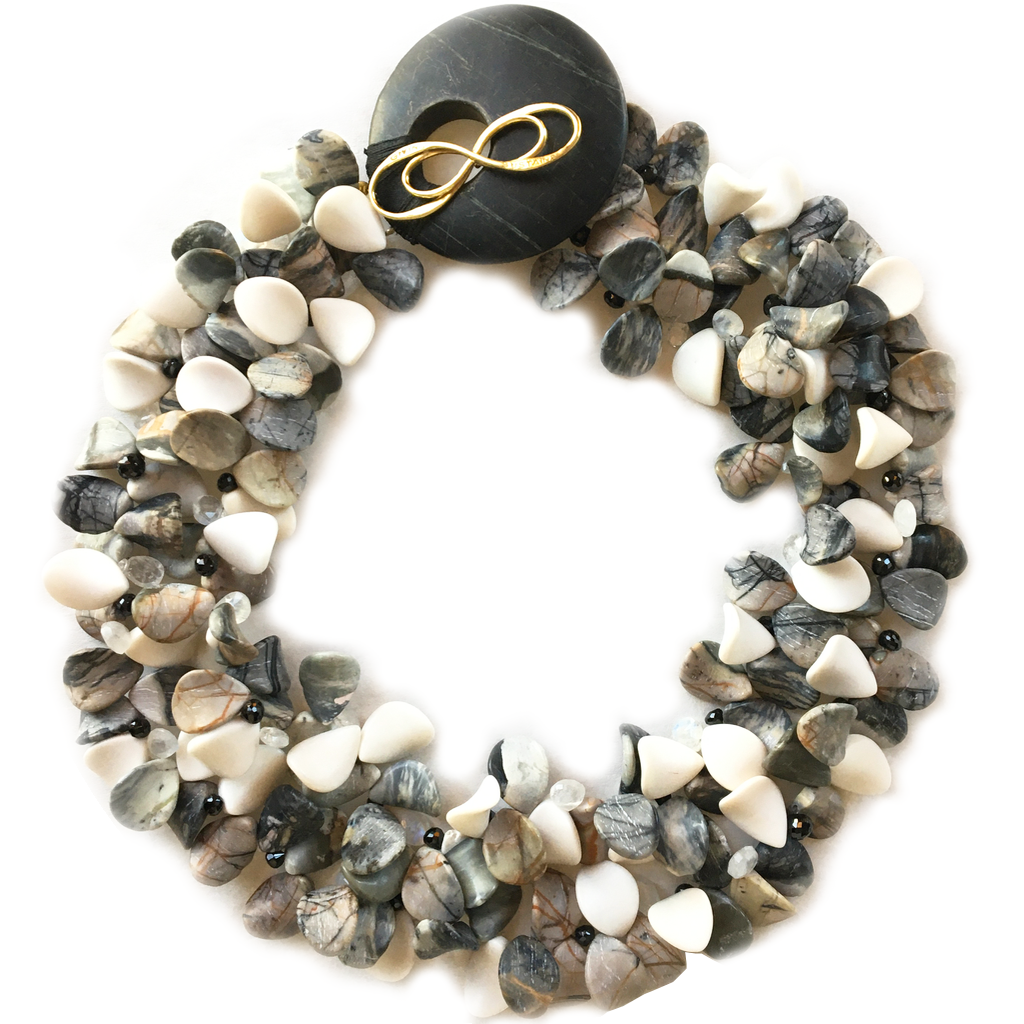 Load image into Gallery viewer, Jasper Petal Necklace
