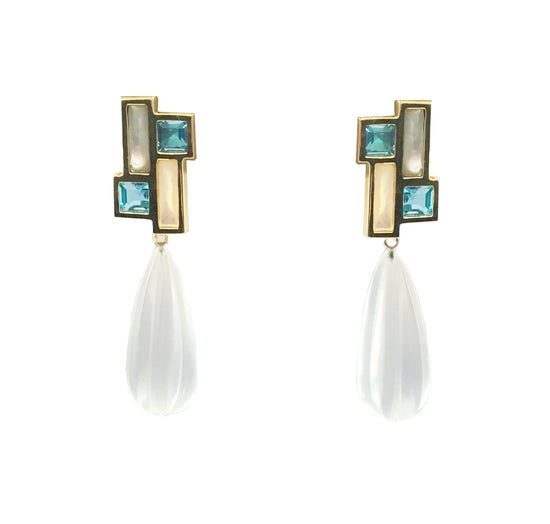 Load image into Gallery viewer, Mondrian Sky Earrings
