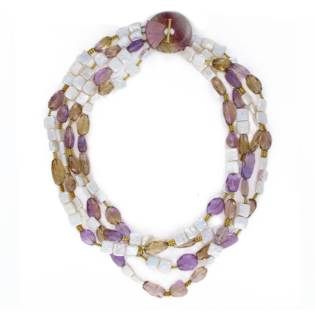 Ametrine &amp; Pearl Necklace