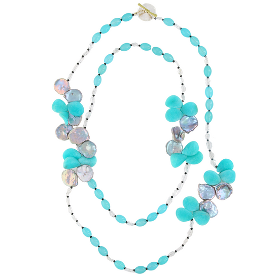 Load image into Gallery viewer, Keshi Pearl Butterfly Necklace

