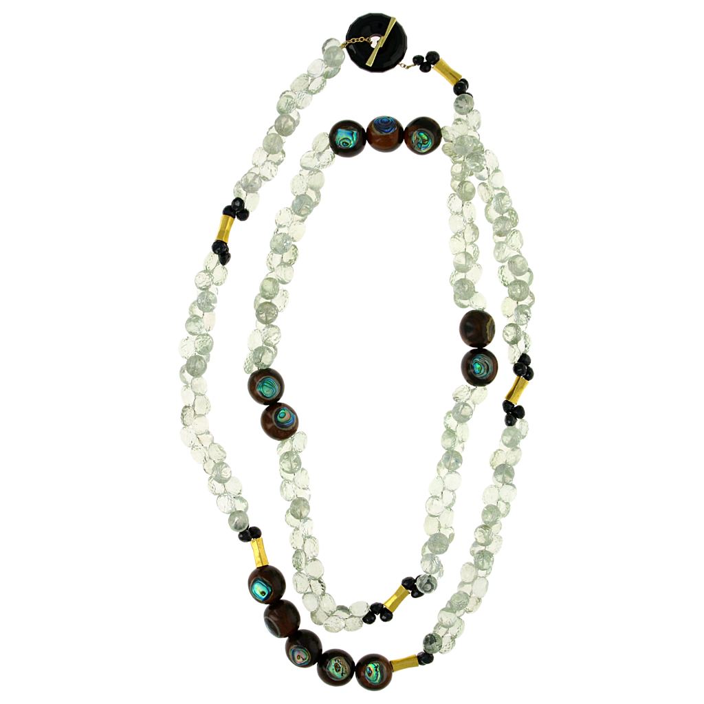 Load image into Gallery viewer, Amethyst &amp;amp; Abalone Necklace
