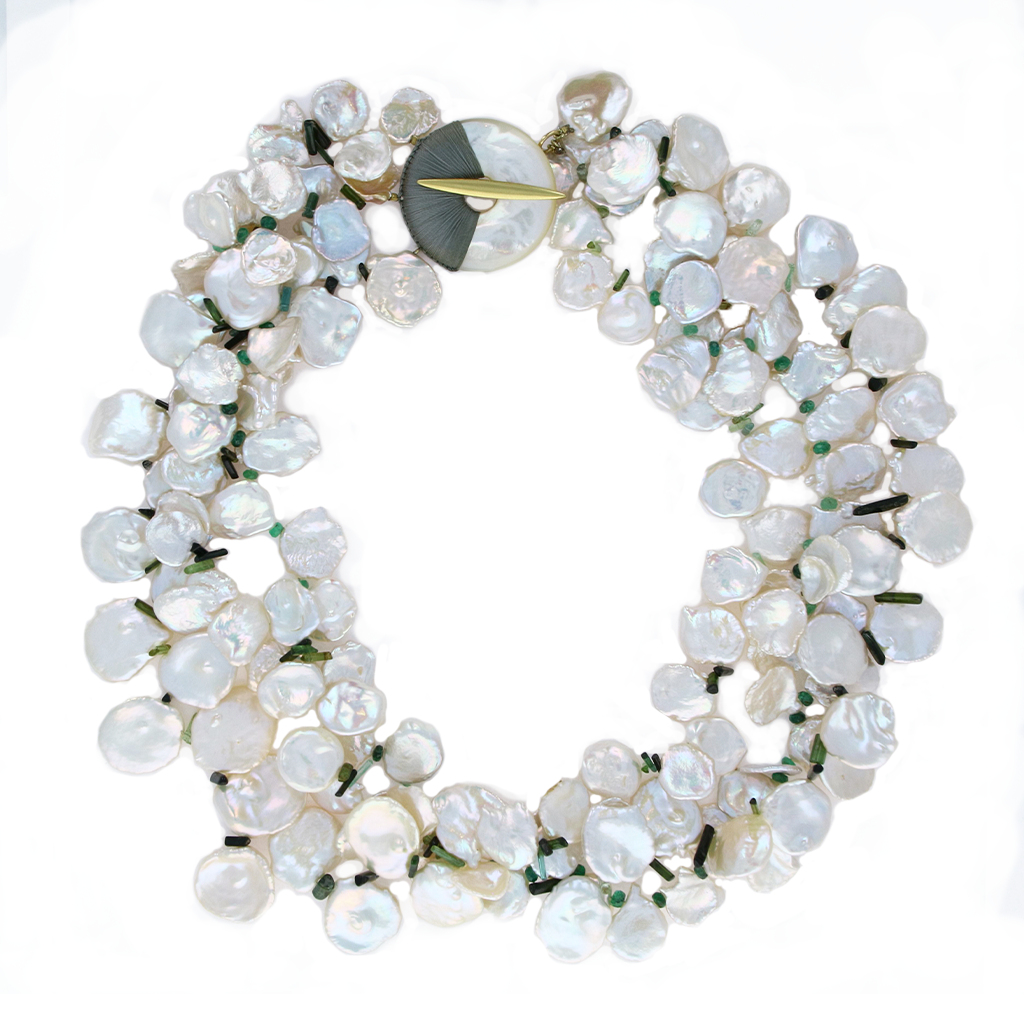 Pearl &amp; Tourmaline Necklace