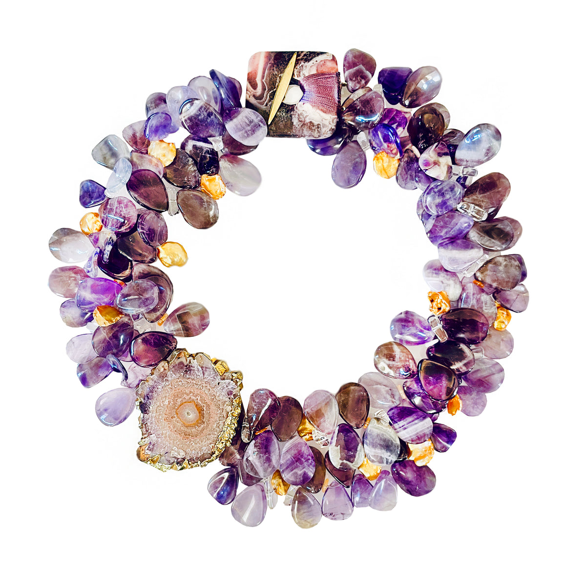 Agate Petal Necklace