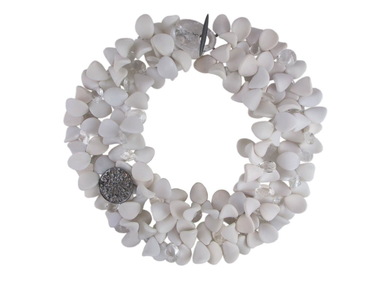 Diamond Pinwheel Petal Necklace