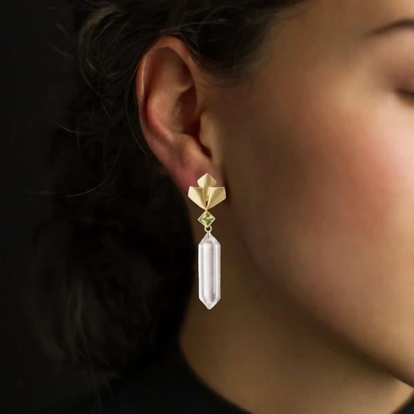 Barrymore Earrings with Herkimer Drops