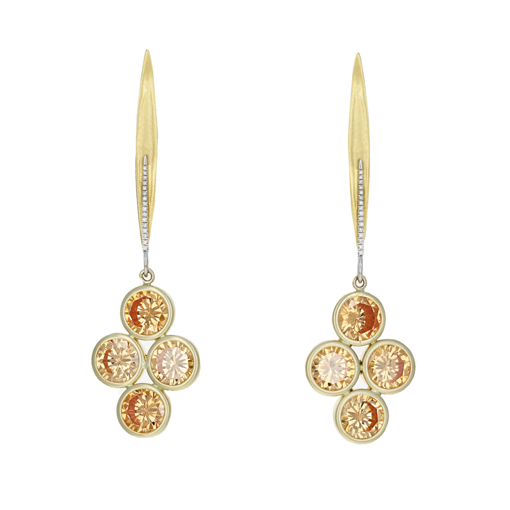 Champagne Sweet Pea Earrings