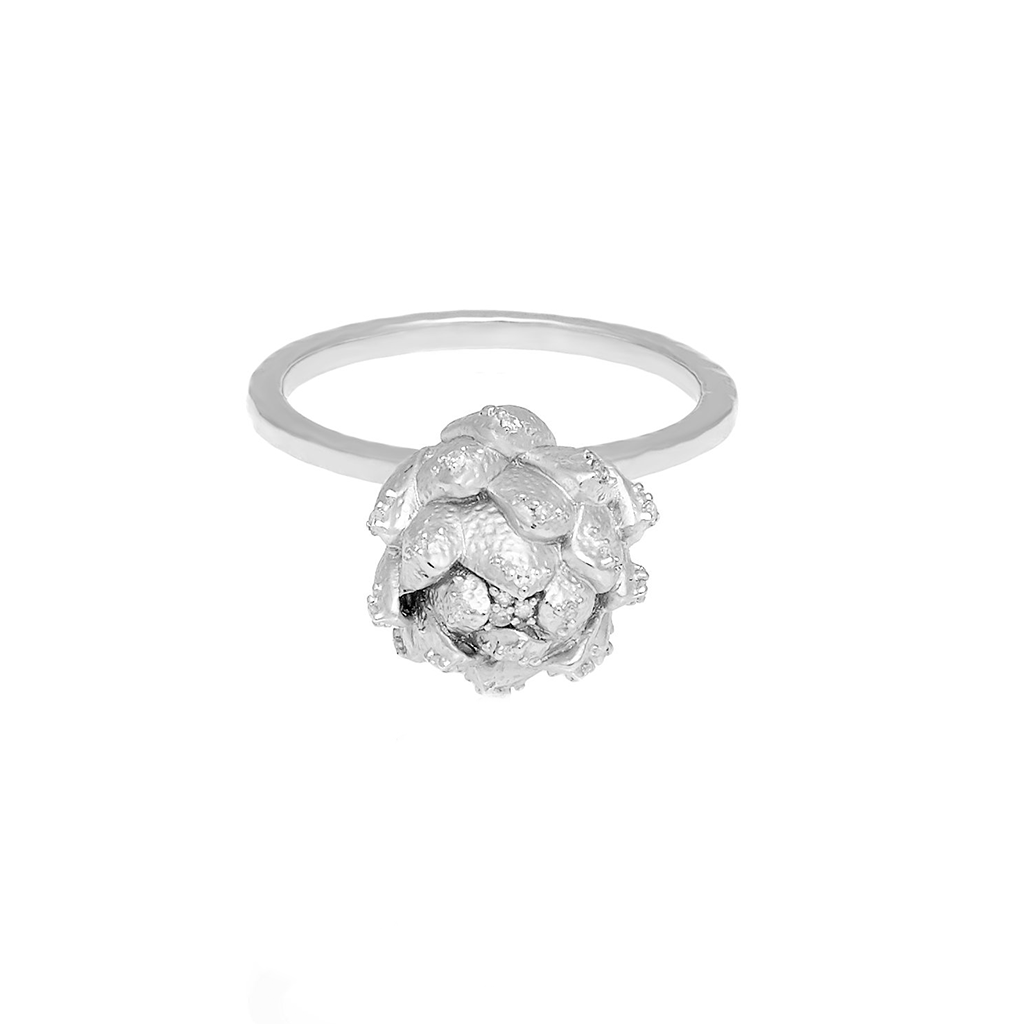 Get To The Heart Of The Matter sterling silver Artichoke ring by Pavé The Way® Jewelry