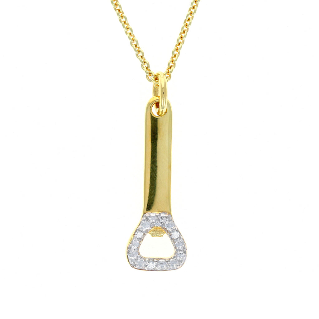Leverage Your Skills gold-plated bottle opener by Pavé The Way® Jewelry