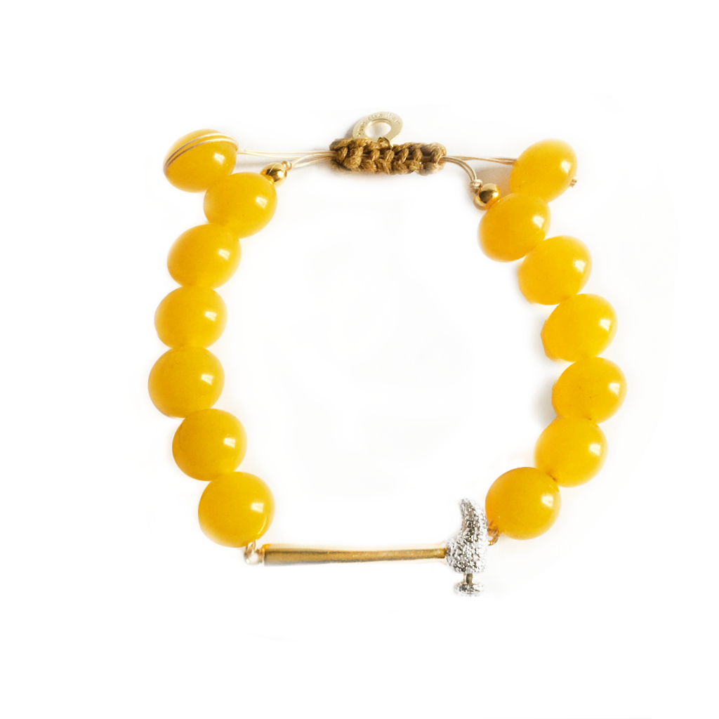 Hammer Home Your Message gold-plated Hammer Embraceable You adjustable bracelet by Pavé The Way® Jewelry