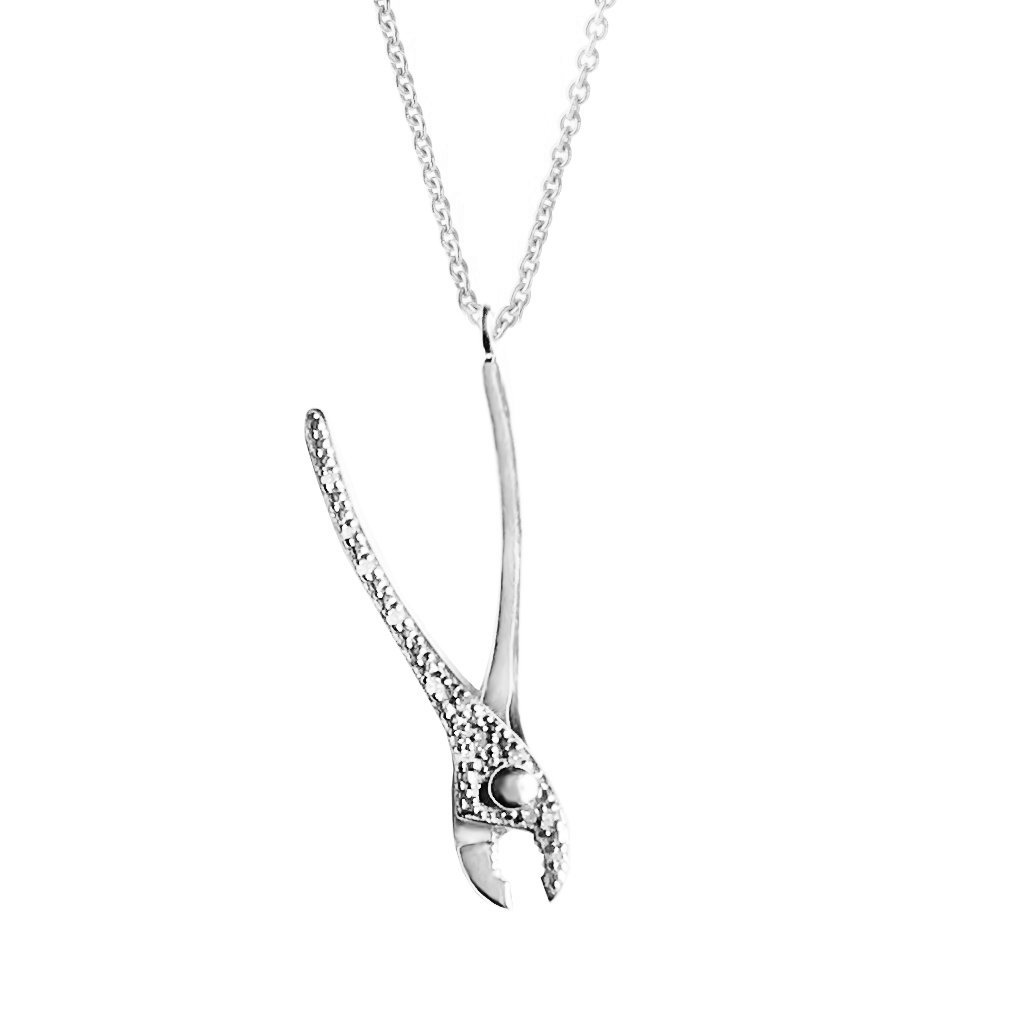 Get A Grip sterling silver Pliers necklace by Pavé The Way® Jewelry