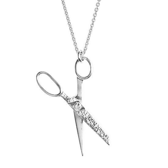 Cut Out Stereotypes sterling silver Scissor necklace by Pavé The Way® Jewelry
