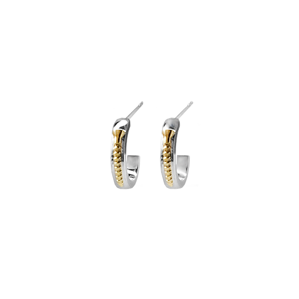 Screw You...I Got This sterling silver and gold-plated Screw huggie earrings by Pavé The Way® Jewelry