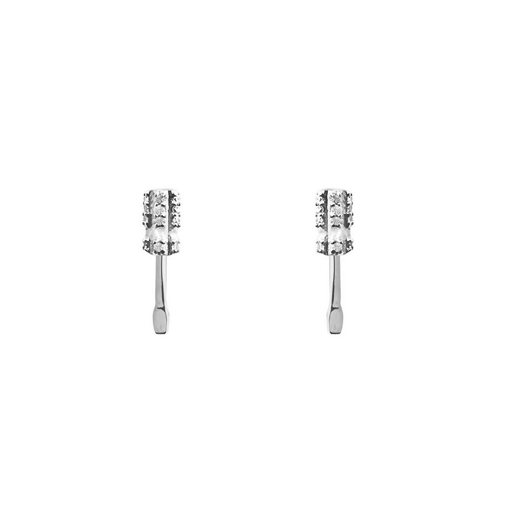 Grace With Grip sterling silver Screwdriver stud earrings by Pavé The Way® Jewelry