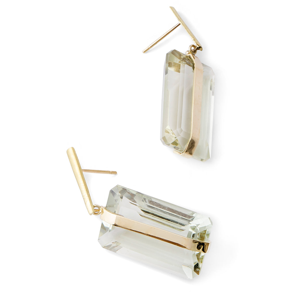 Sasha Earrings with Green Amethyst