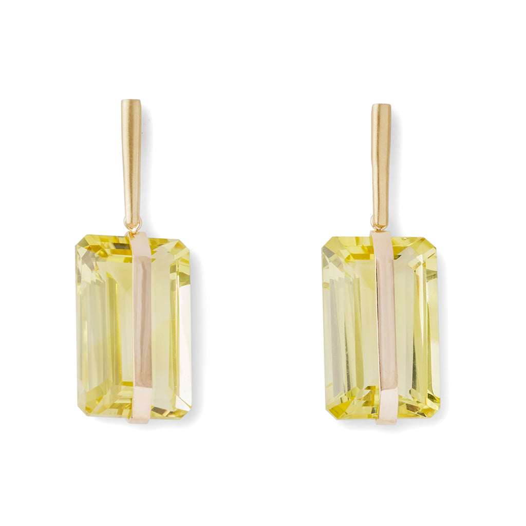 Sasha Earrings with Lemon Quartz