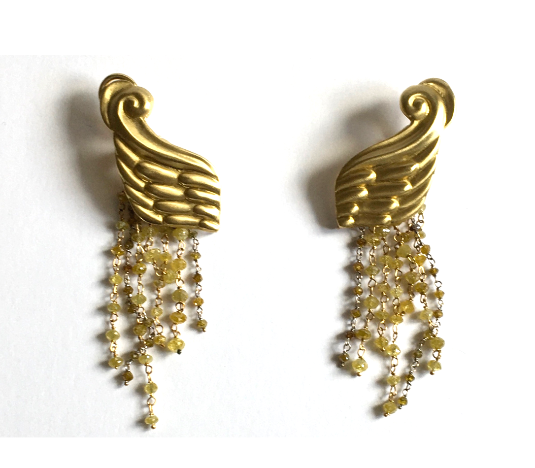 Helena Clip Earrings with Detachable Diamond Drops