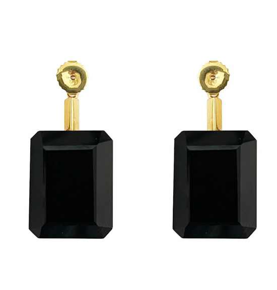 Load image into Gallery viewer, Black Onyx Earring Backs
