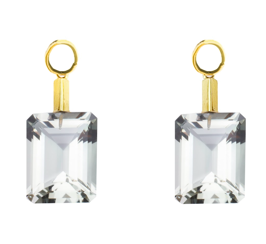 White Topaz Earring Drops