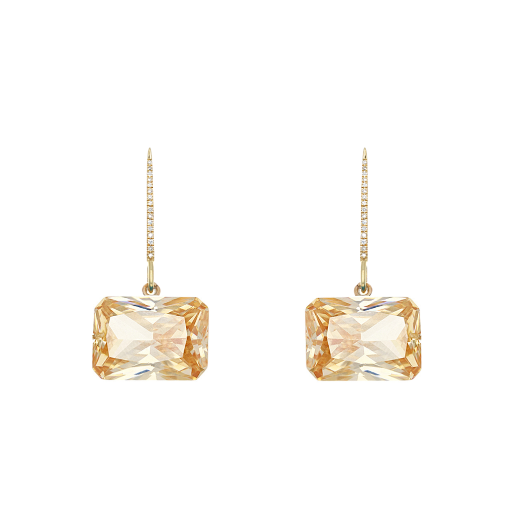 Champagne Diamond Earrings