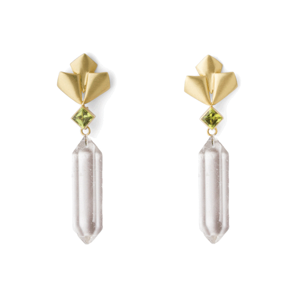 Load image into Gallery viewer, Barrymore Earrings with Herkimer Drops
