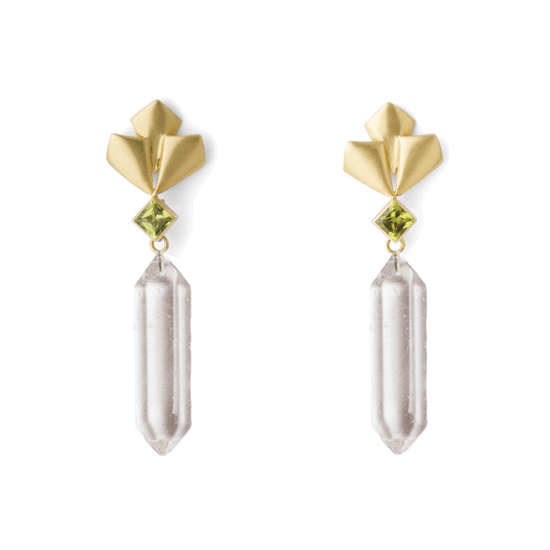 Barrymore Earrings with Herkimer Drops