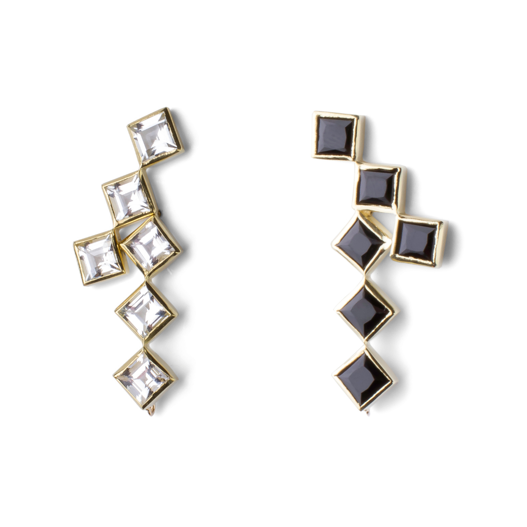 57th Street Earrings with Detachable Stone Drops