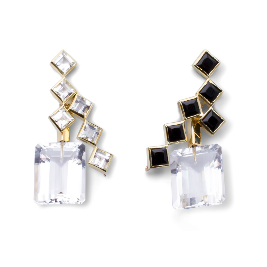 57th Street Earrings with Detachable Stone Drops