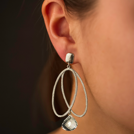 Load image into Gallery viewer, White Gold Joshie Earrings
