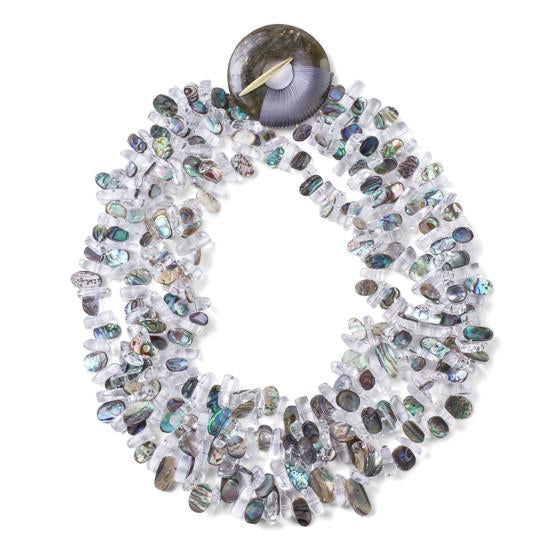 Abalone &amp; Rock Crystal Necklace I